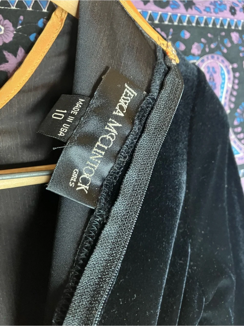 Jessica McClintock VTG girls 10 velvet dress